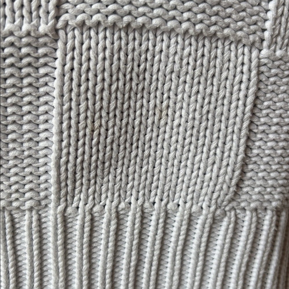 Vintage checkerboard cotton knit sweater - Picture 8 of 8